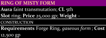 Ring of Misty Form
